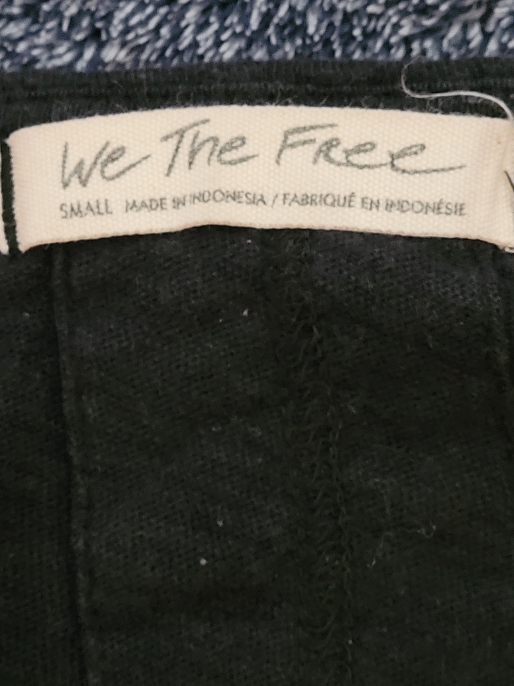 We The Free Free People Women’s S Black Linen Cotton Long Sleeve Slub Top - Picture 6 of 8
